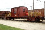 CRIP 19135, Freshly repainted outside braced wood transfer caboose at the Illinois Railway Museum 